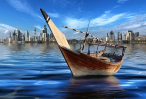 fishing boat, Arabian Ocean, Kuwait City