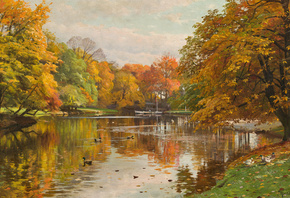 Peder Mork Monsted, Danish, 1923, Palace garden, Frederiksberg Garden