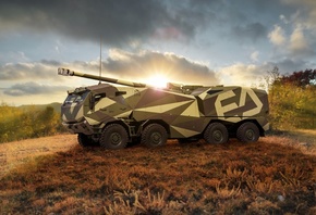 Excalibur Army, Morana Howitzer, wheeled self-propelled howitzer, Czech Rep ...