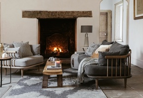 houses decor, Fly sofa, white oiled oak, traditional Danish design