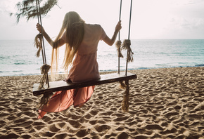 summer holiday, swing, sea