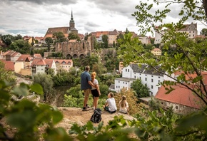 Bautzen, ruins of the Nikolai Church, Ortenburg Castle, Saxony, Germany