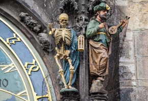 Old Town Hall, horologe, Old Town Square, Prague, Czech Republic