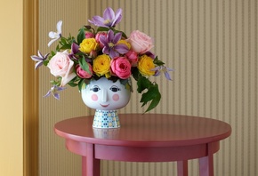 Bjorn Wiinblad Eva Flowerpot, decor, Porcelain