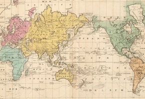 World Atlas, antique maps, General map of The World