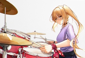 girl, Lonely Rock, music, Super Talk, drums