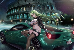 Race Queen, Ferrari, colosseum