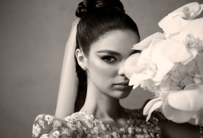 fashion model, Nadia Ferreira, wedding dress