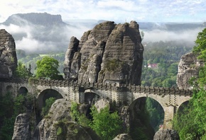 Bastei, Elbe Sandstone Mountains, Saxony, Germany