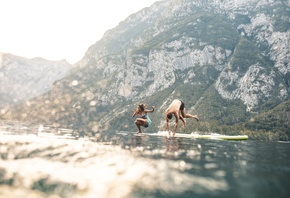 swimming, Lake Bohinj, Slovenia