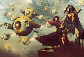 launch the attack, red witches, art, sci-fi