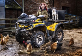young farmer, Britain, farm life, quad bike