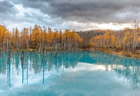 Blue Pond, Hokkaido, Japan