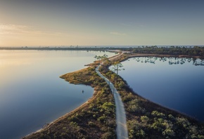 Mobile Road, coastal habitat, Bon Secour Wildlife Refuge, Alabama