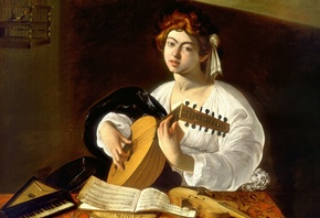 Caravaggio, Italian, 1595, The Lute Player