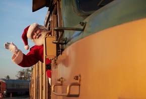 Santa Train, Wine Train, railroad, Napa Valley, California