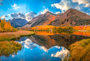 Природа, Калифорнии картинки hd, США hd картинки, Панорама, Горы, Осень, Пе ...