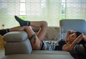 Suicide Girls, dreadlocks, Fishball Suicide, girl, tattoo