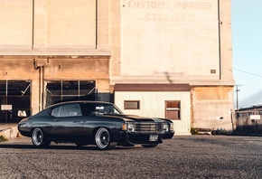 Chevrolet, Black, Muscle, Chevelle, GM, Custom Wheels