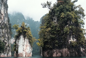 море, скалы, деревья, тайланд