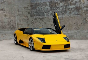 Lamborghini Murcielago Roadster, yellow cars, car, italian cars, Lamborghini