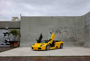 Lamborghini Murcielago Roadster, yellow cars, car, italian cars, Lamborghin ...