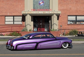 1951 Mercury Coupe, purple, classic, custom, lead sled