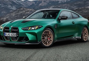 BMW M4 CS, BMW, green cars, vehicle, car, German cars