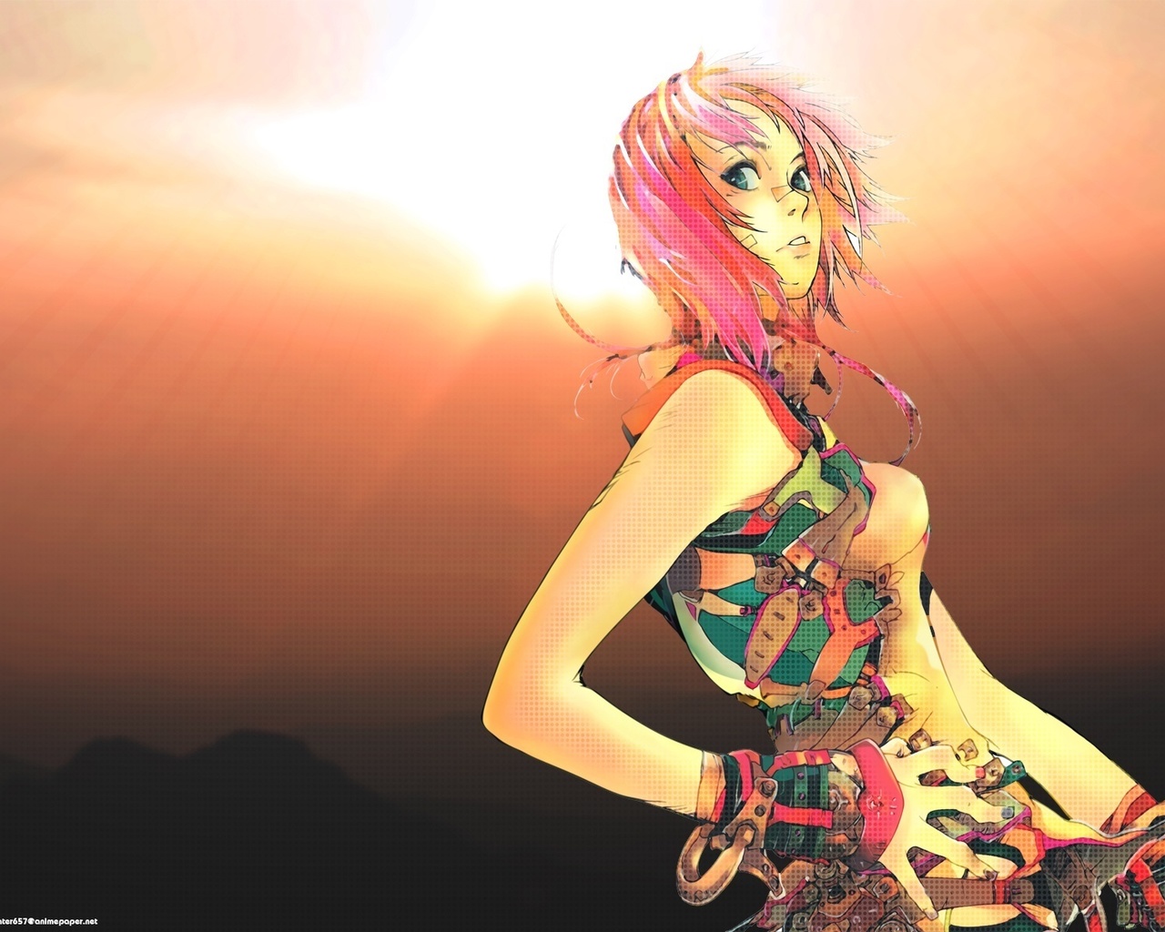 agartha, pink hair, vector