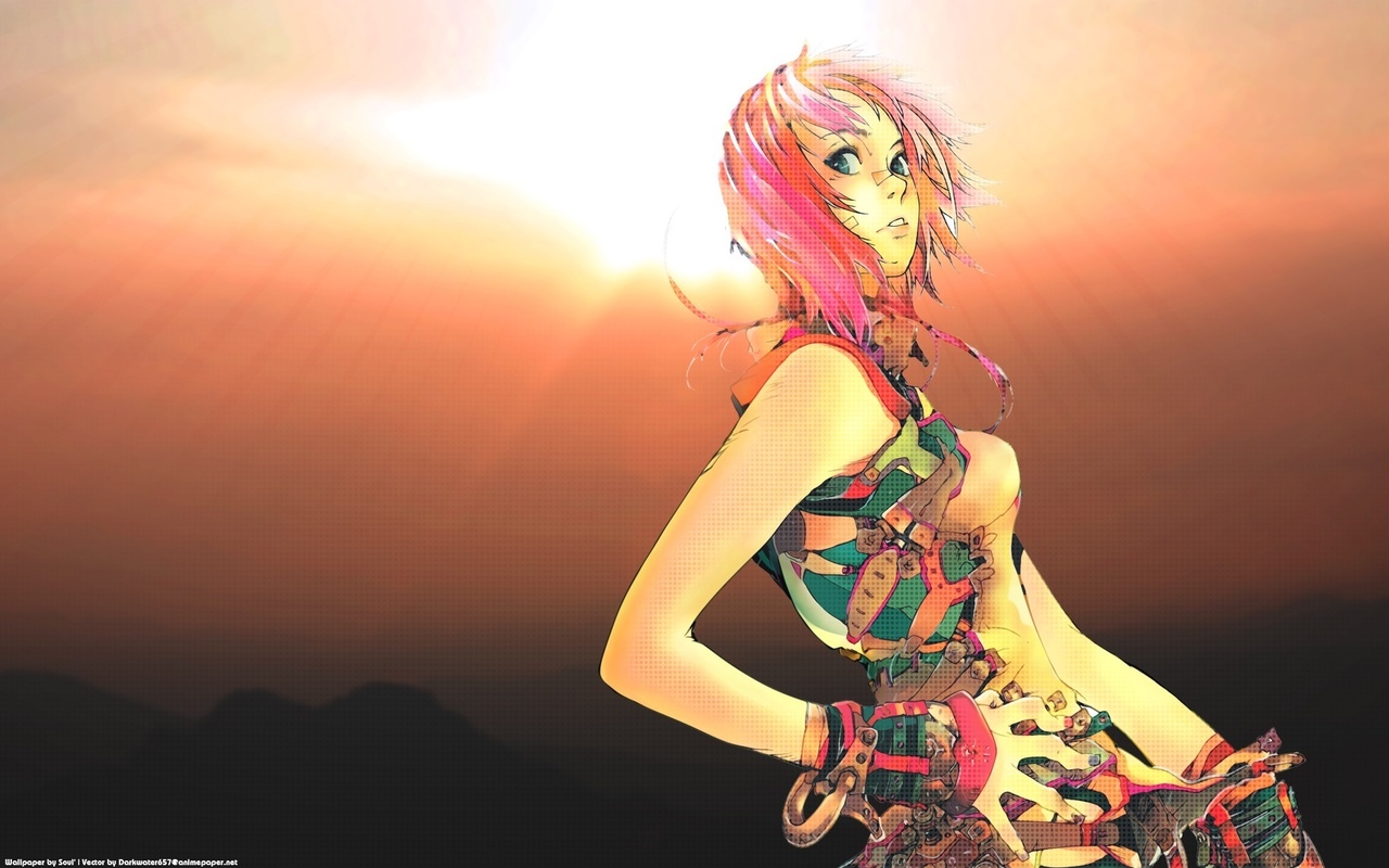 agartha, pink hair, vector