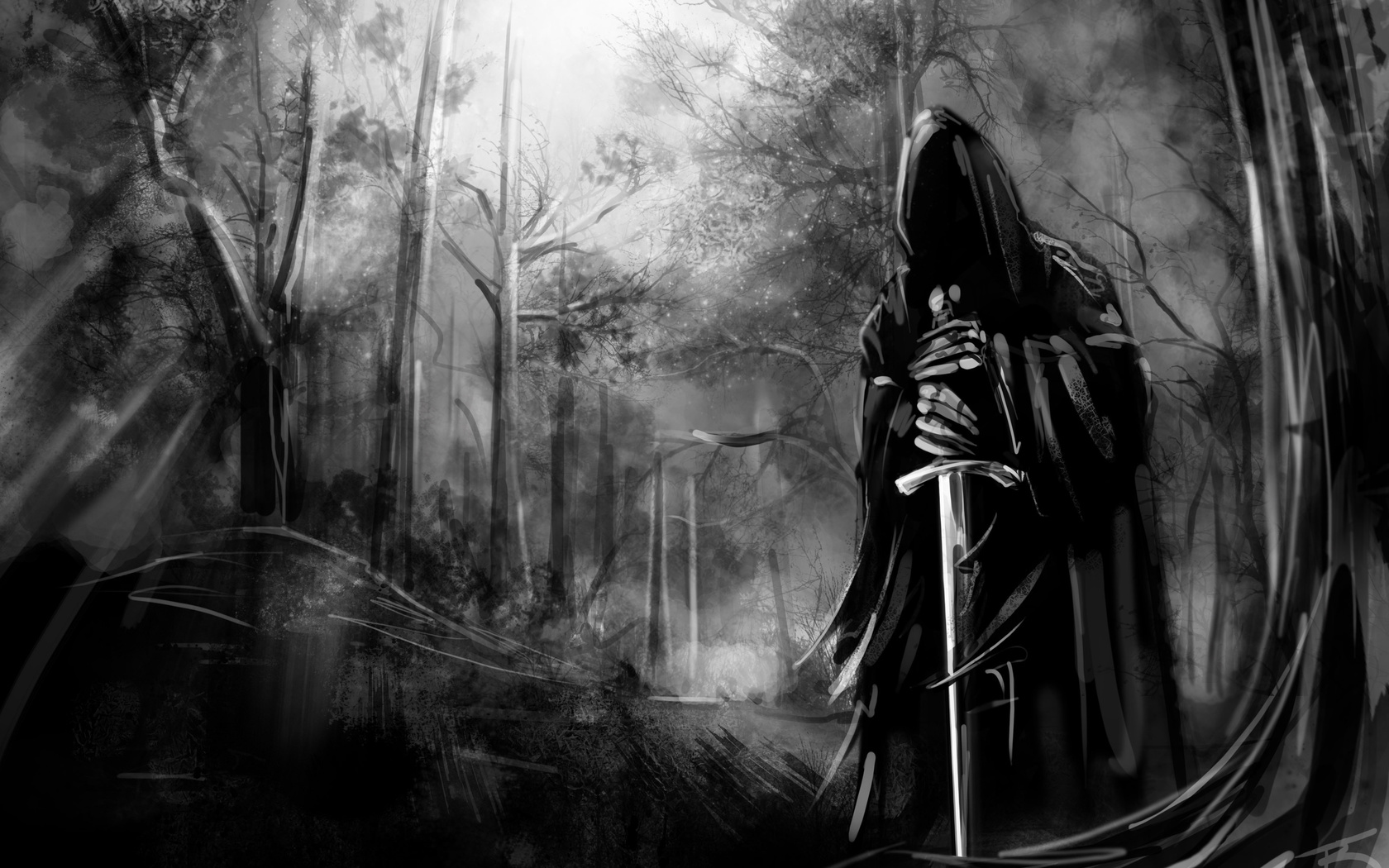 ghost,  , tree, Nazgul, , forest, , , , nazgul