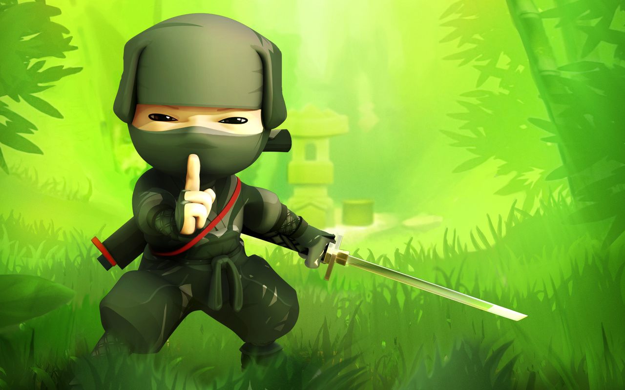 game,  , , , tss, , Mini ninja, green, grass