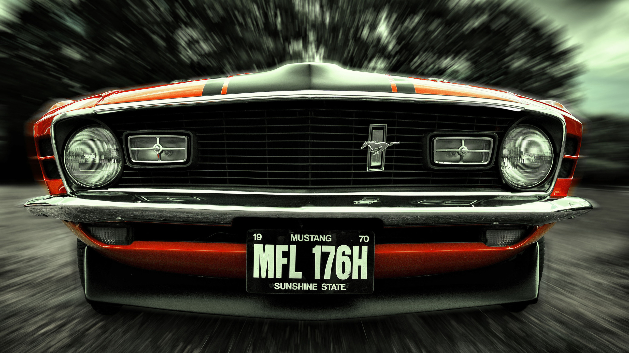front, mustang, ford, 1970
