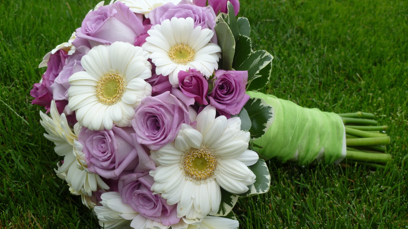 wedding, elegantly, cool, lovely, gerberas, nice, rose, roses, beautiful, flowers, Flower, bouquet