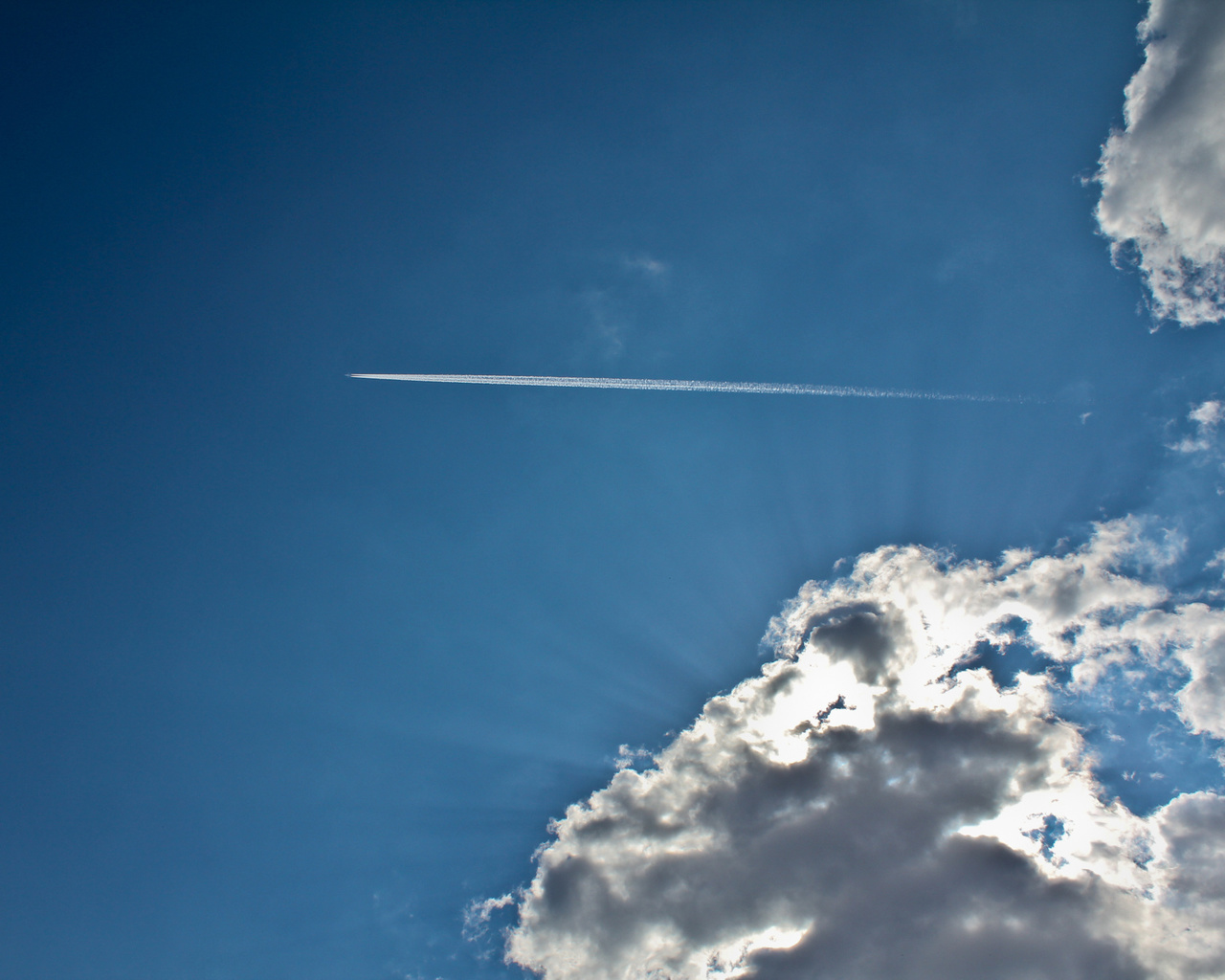 airplane, , , , , sky, clouds, blue, , 