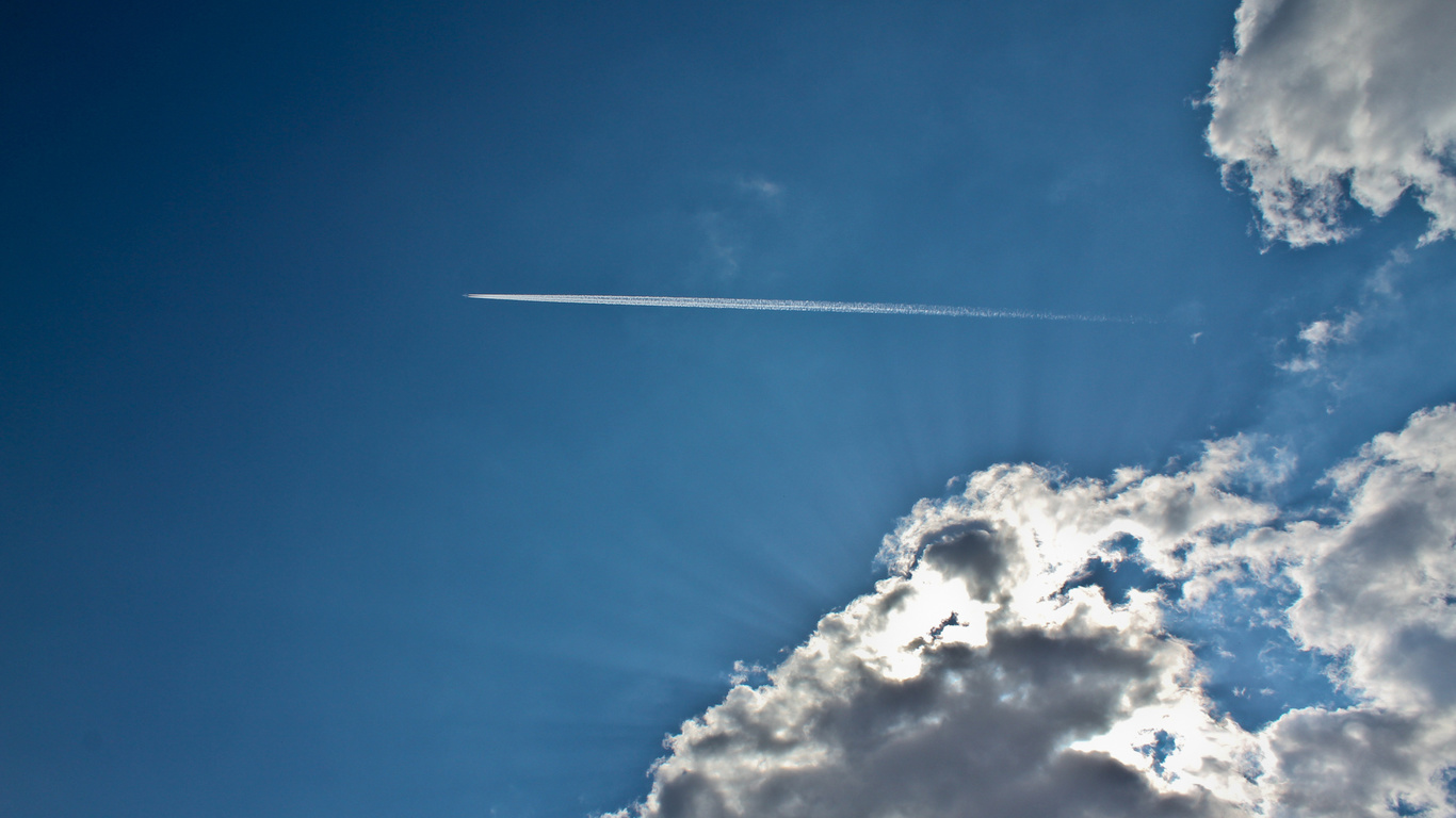 airplane, , , , , sky, clouds, blue, , 