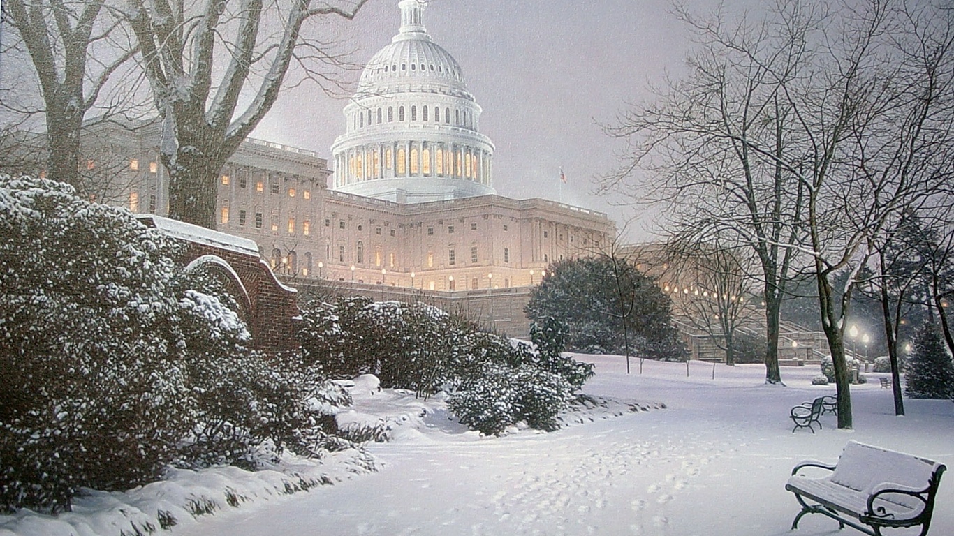 rod chase, united states capitol, painting, Evening on the hill, meeting place, hill, evening, park