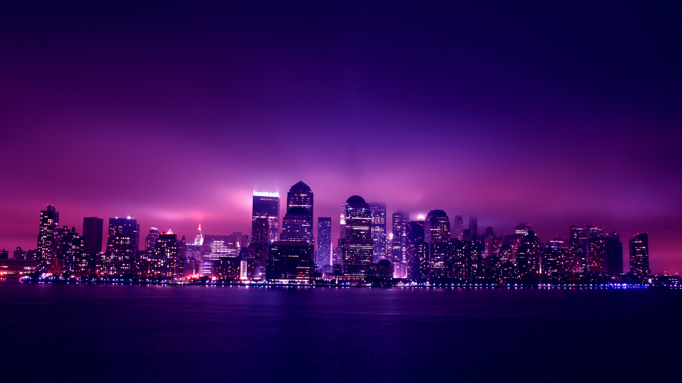 , city, manhattan, , night, New york, , , 