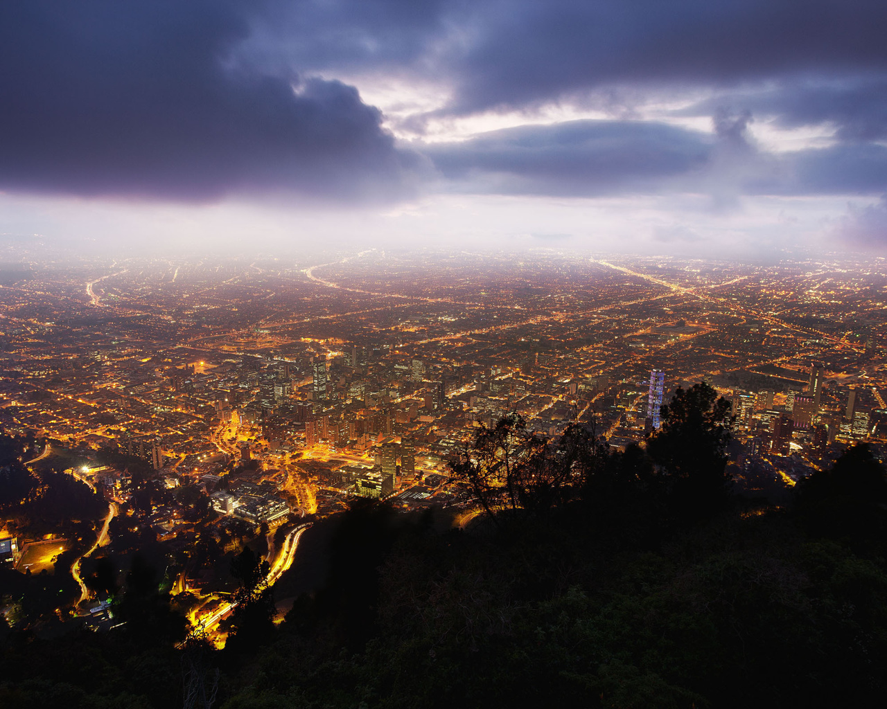 bogota, , , night, , monserrate, Colombia