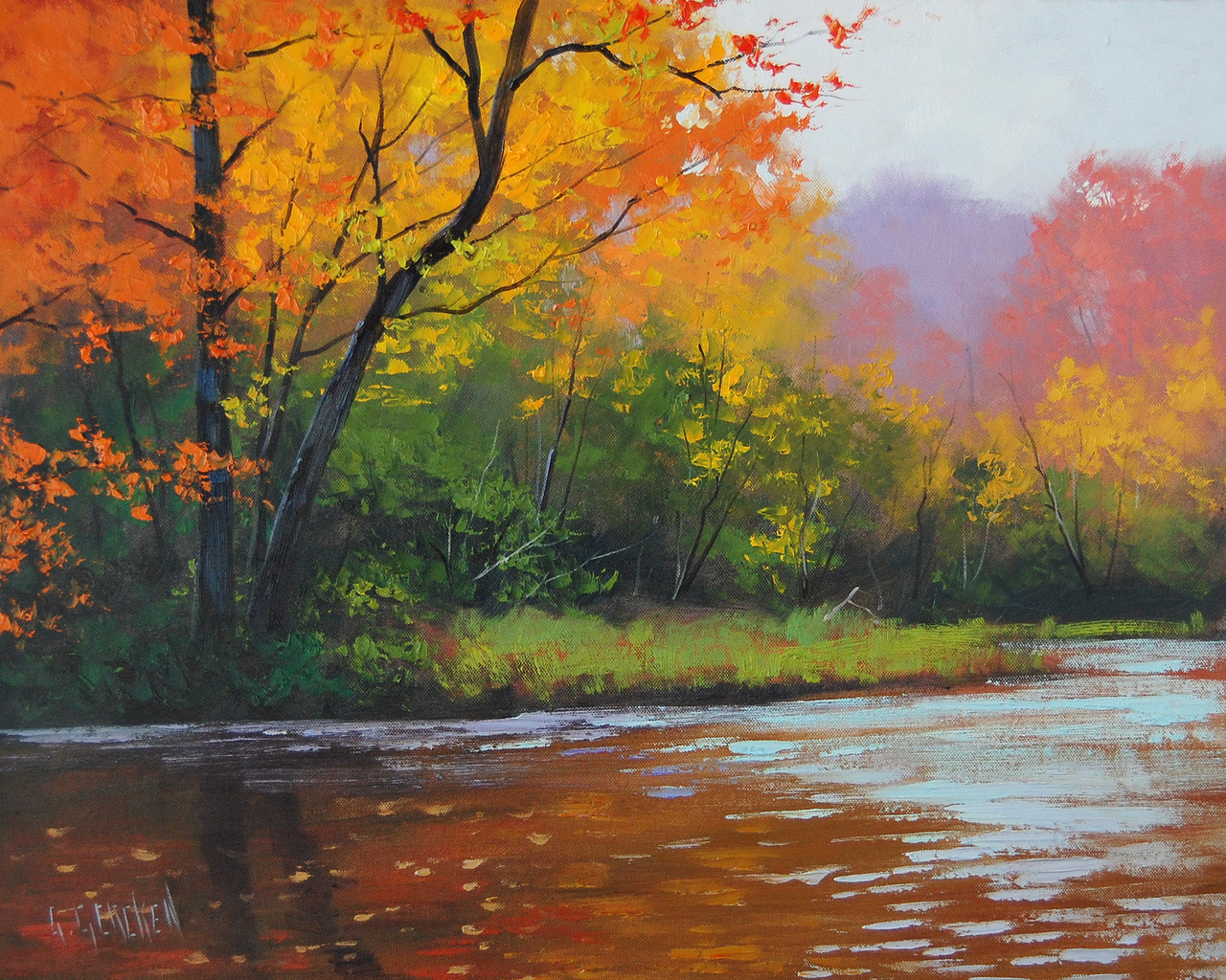 autumn stream, artsaus, , , ,,,,,,,,,,,, 