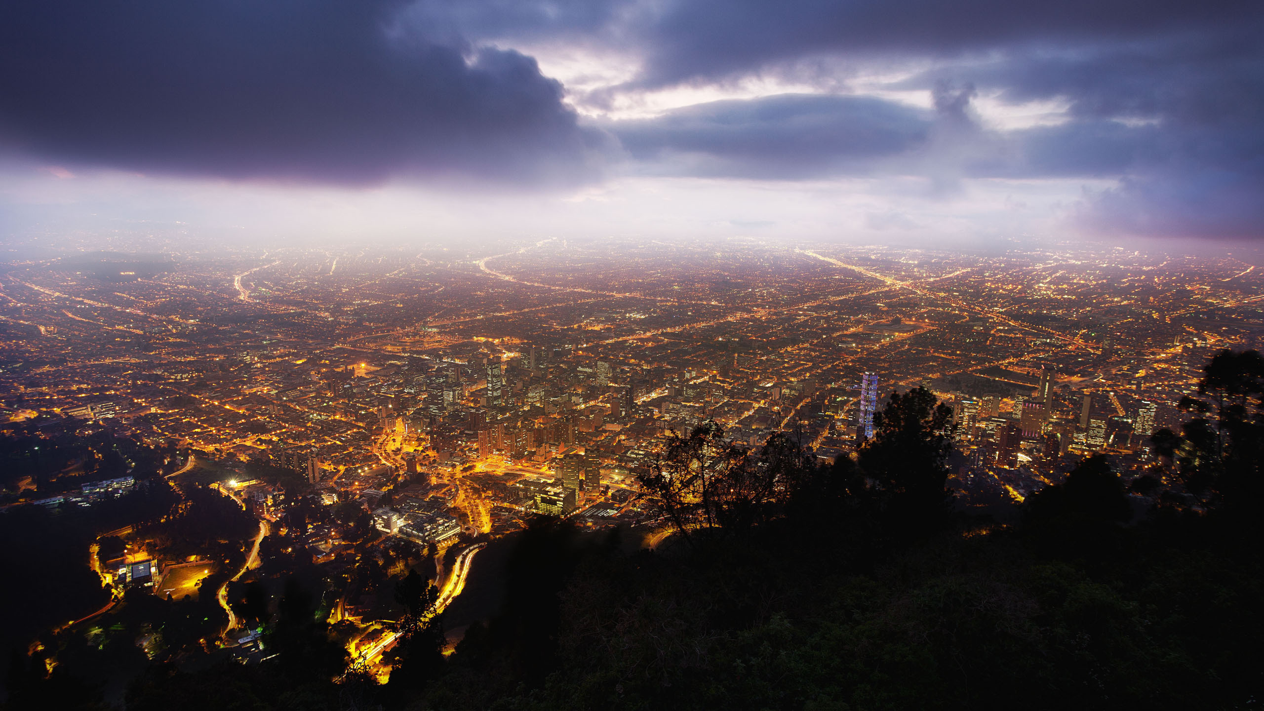 bogota, , , night, , monserrate, Colombia