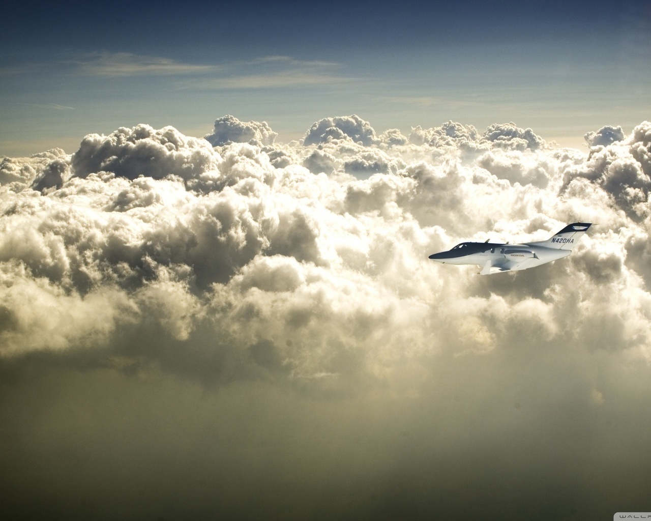aircraft, cloud, sky