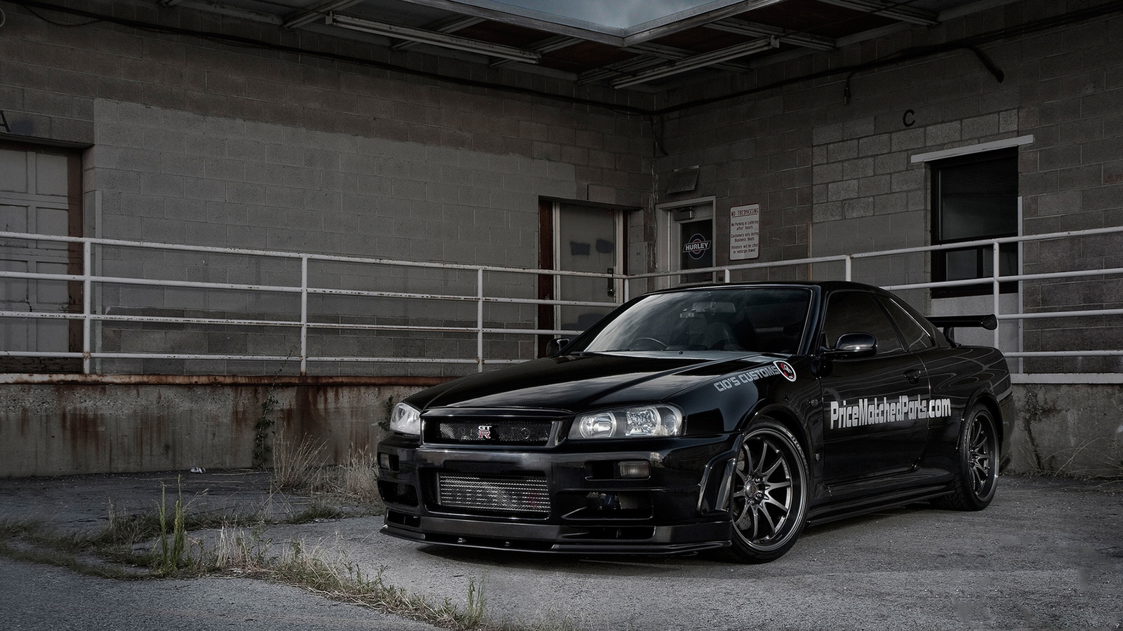 black, skyline, Nissan, r34