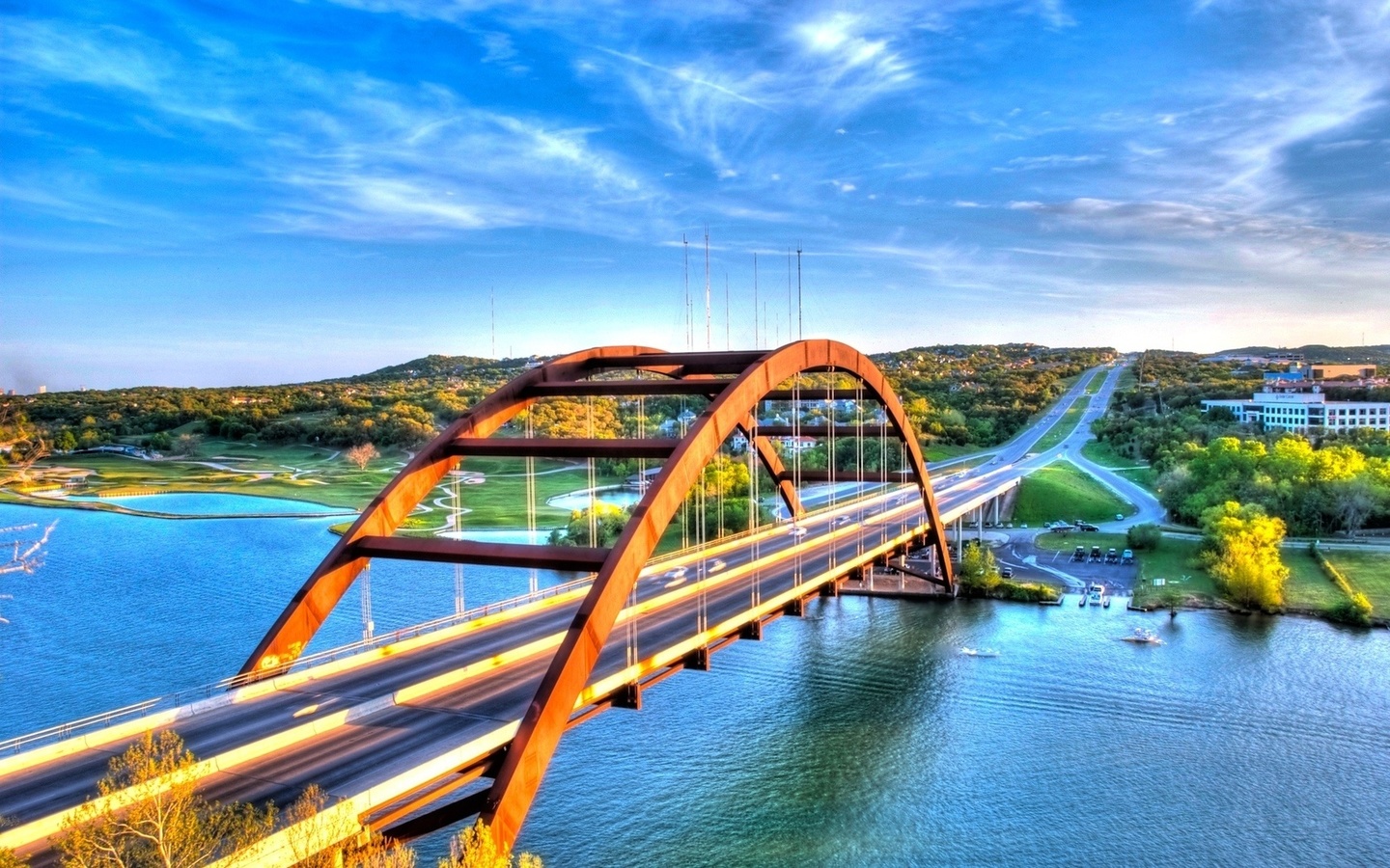 pennybacker_bridge, usa, austin, city, loop360_bridge, texas