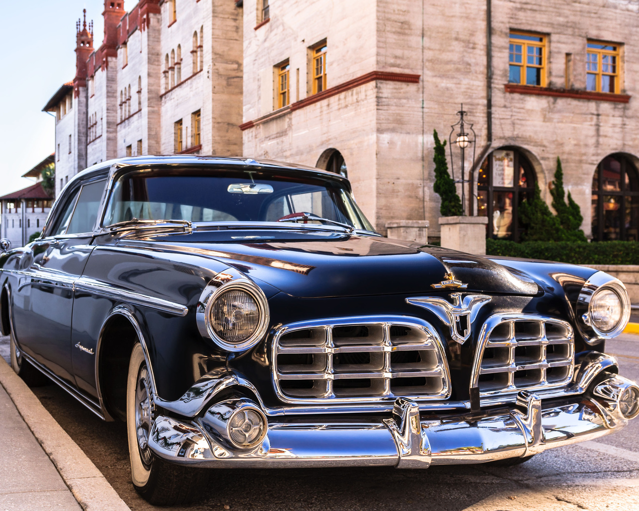 usa, florida, st. augustine, chrysler, 1955 imperial newport coupe