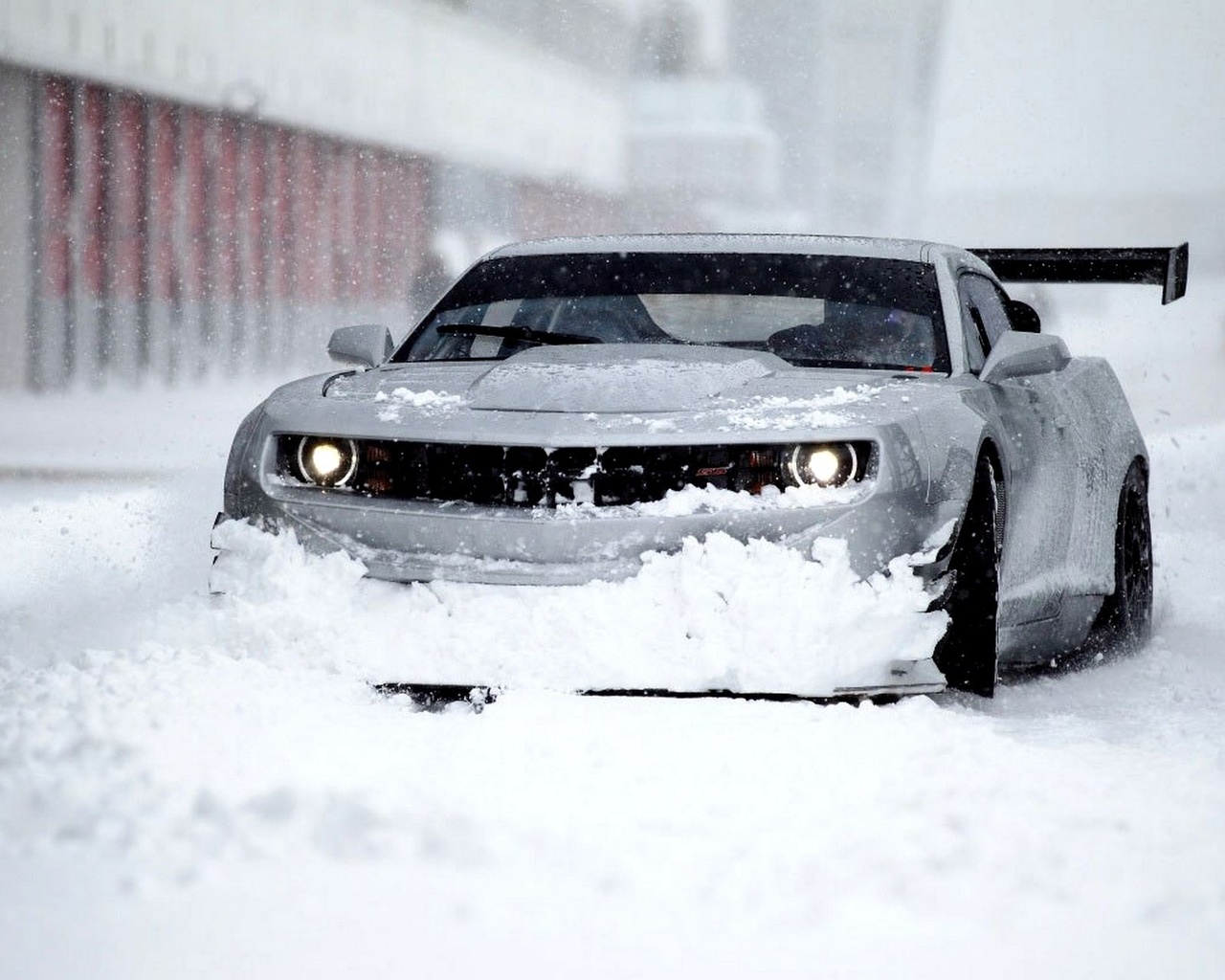 wallpapers, snow, chevrolet, car, winter, camaro, zl1