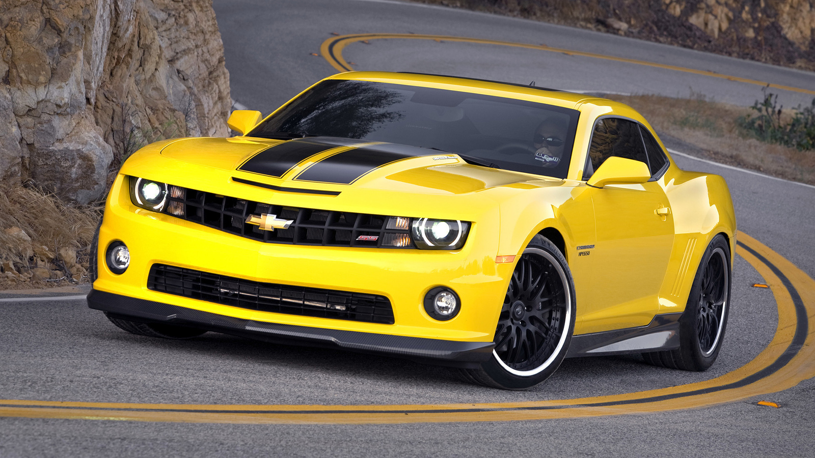 yellow, black, car, hennessey, tuning, Chevrolet, wheel, , camaro, hpe650