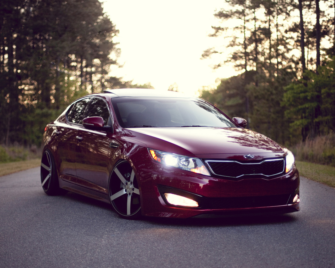 wood, Kia optima, , clean, , , road, stance, 