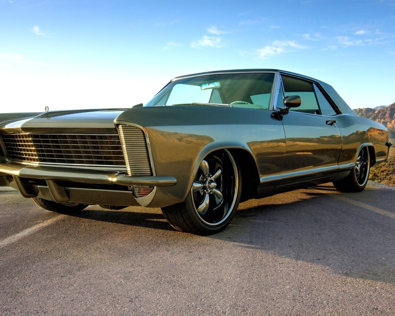 muscle car,  , , 1965, , riviera, green, Buick