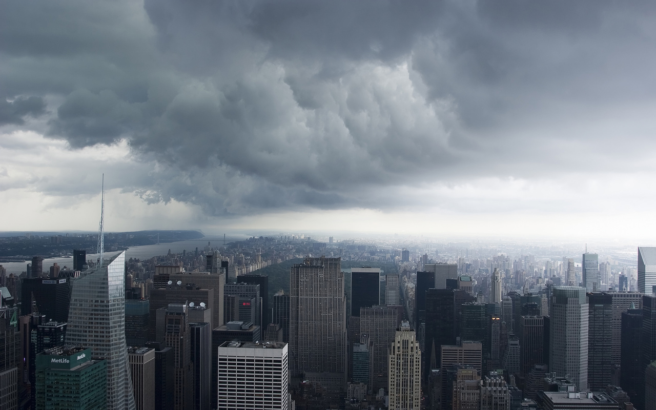 manhattan, , Storm clouds, nyc, usa, new york, -